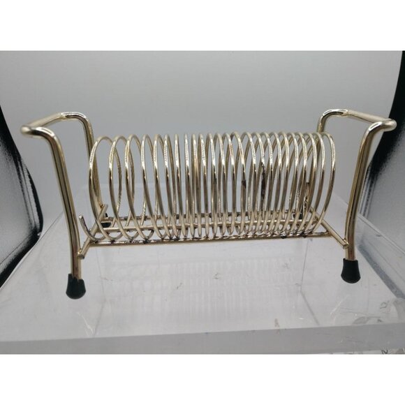 Retro Office Spiral Letter/Bill/Holder, Gold Tone MCM Vintage - Picture 1 of 7